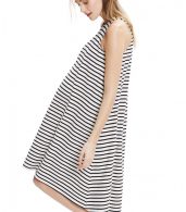 photo The Nantucket Dress by Hatch Collection, color Black Ivory Stripe - Image 3