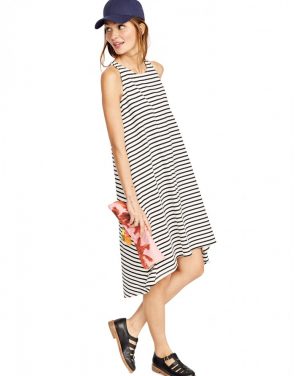 photo The Nantucket Dress by Hatch Collection, color Black Ivory Stripe - Image 4