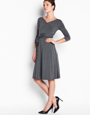 photo Sutton Wrap Dress - Grey, color Grey - Image 3