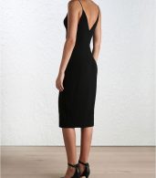 photo Crepe Harness Midi Dress by Zimmermann, Black color - Image 4