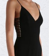photo Crepe Harness Midi Dress by Zimmermann, Black color - Image 5