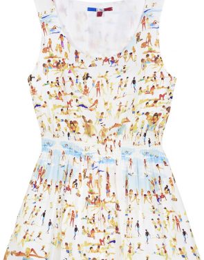 photo Silk Beach Dress by G. Kero, Print Beach color - Image 2