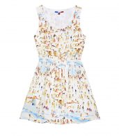 photo Silk Beach Dress by G. Kero, Print Beach color - Image 1