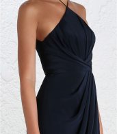 photo Silk Tuck Long Dress by Zimmermann, French Navy color - Image 5