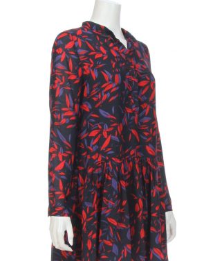 photo Canelle Peplum Dress by Suncoo CANELLEF16, Navy/Red color - Image 5