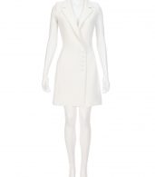 photo Textured Crepe Sleeveless Dress by Nicholas D1015TCA16, Ivory color - Image 2