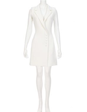 photo Textured Crepe Sleeveless Dress by Nicholas D1015TCA16, Ivory color - Image 2