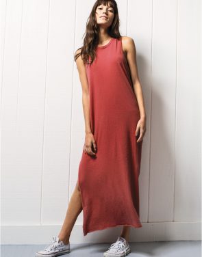 photo Sleeveless Maxi Dress - Tee Lab By Frank & Eileen LAB405S16, Vintage Red color - Image 1