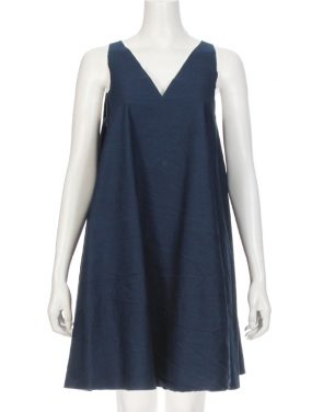 photo Unfinished Tank Dress by Harvey Faircloth T13-DR04S16, Indigo color - Image 1