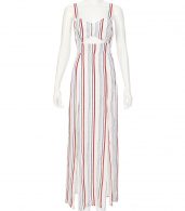 photo Stripe Cutout Maxi Dress by Tularosa TR16D243S16, Blue/Red Stripe color - Image 1