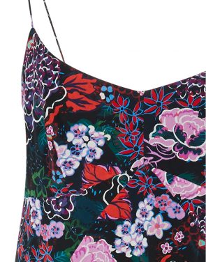 photo Inga Floral Slip Dress by Saloni 1487F16, Bougainvillea color - Image 4