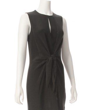 photo Sleeveless Knot Front Silk Dress by 3.1 Phillip Lim E1719369CDCF16, Black color - Image 2