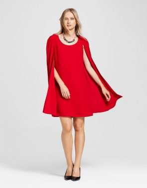 photo Cape Dress by Alison Andrews, color Red - Image 1