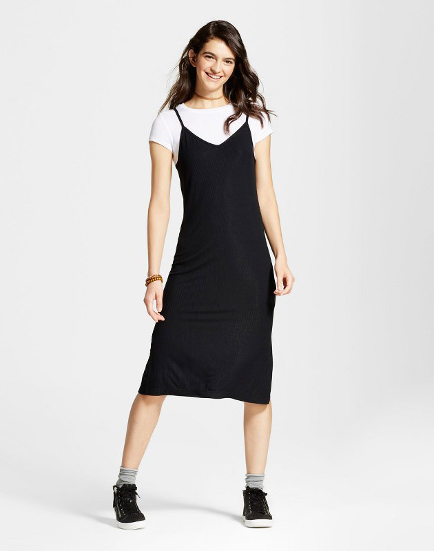 photo Knit Slip Dress with T-Shirt by Mossimo Supply Co., color Black - Image 1