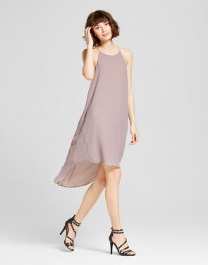 photo Hi Low Halter Dress by S&P by Standards and Practices, color Grey - Image 1