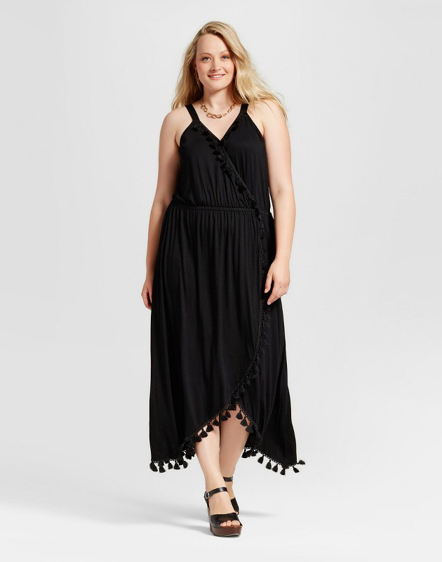photo Plus Size Tassel Maxi Dress by Spenser Jeremy, color Black - Image 1