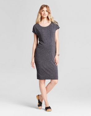 photo Maternity Easy Shift Dress by Isabel Maternity by Ingrid & Isabel, color Black - Image 1