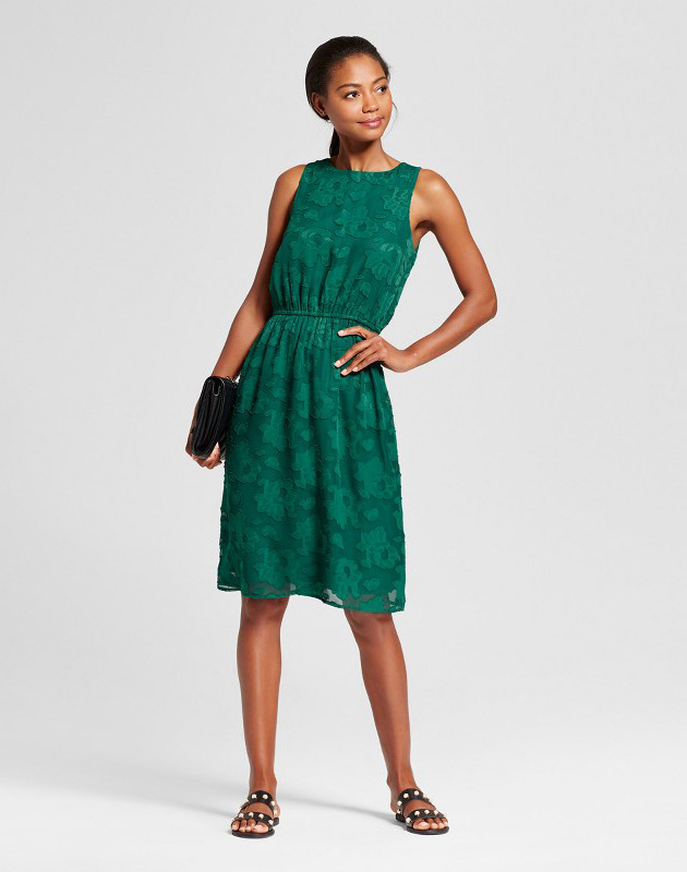 photo Burnout Textured Dress by A New Day, color Green - Image 1
