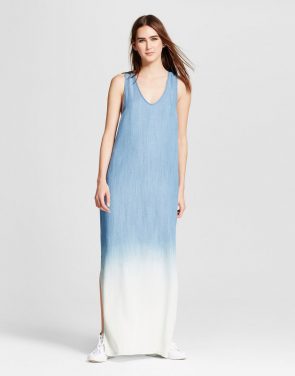 photo Tencel Dip Dye Maxi Dress by S&P by Standards and Practices, color Blue - Image 1
