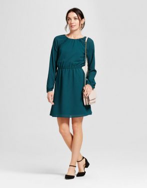 photo Ruffle Dress by A New Day, color Dark Green - Image 1