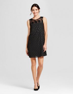 photo Foil Shift Dress by A New Day, color Black - Image 1