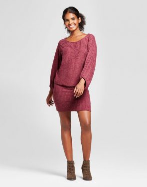 photo Lightweight Sweater Bodycon Dress by Vanity Room, color Red - Image 1