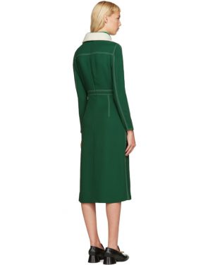 photo Green Topstitch Dress by Burberry - Image 3