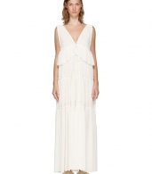 photo Off-White Long Gauze Jersey Dress by See by Chloe - Image 1