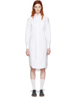 photo White Classic Shirt Dress by Thom Browne - Image 1