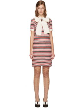 photo Tricolor Striped Bow Dress by Gucci - Image 1