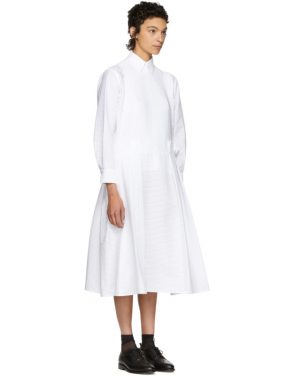 photo White Pleated Apron Dress by Roberts | Wood - Image 2