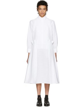 photo White Pleated Apron Dress by Roberts | Wood - Image 1
