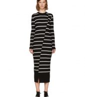 photo Black Distort Stripe Dress by McQ Alexander McQueen - Image 1