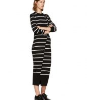 photo Black Distort Stripe Dress by McQ Alexander McQueen - Image 4