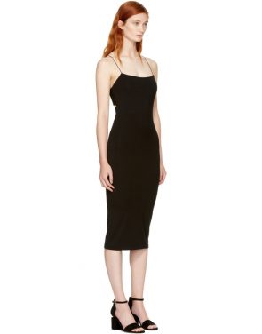 photo Black Strappy Cami Tank Dress by T by Alexander Wang - Image 2