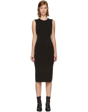 photo Black Faille Ponte Dress by T by Alexander Wang - Image 1