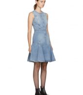 photo Blue Panelled Denim Dress by Alexander McQueen - Image 2