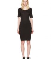 photo Black Jersey Fitted Dress by Raquel Allegra - Image 1