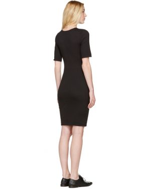 photo Black Jersey Fitted Dress by Raquel Allegra - Image 3