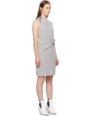 photo Grey Draped Ribbed Twist Dress by 3.1 Phillip Lim - Image 2
