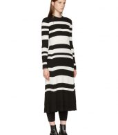 photo Black and Off-White Striped Knit Dress by Proenza Schouler - Image 2