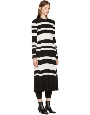 photo Black and Off-White Striped Knit Dress by Proenza Schouler - Image 2