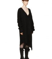 photo Black Mohair Trapper Dress by Ann Demeulemeester - Image 4