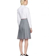 photo Grey and White Belted Illusion Shirt Dress by Thom Browne - Image 3