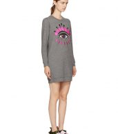 photo Grey Eye Sweatshirt Dress by Kenzo - Image 2