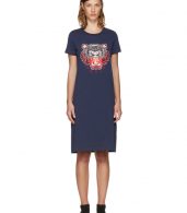 photo Navy Limited Edition Tiger T-Shirt Dress by Kenzo - Image 1
