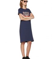 photo Navy Limited Edition Tiger T-Shirt Dress by Kenzo - Image 4