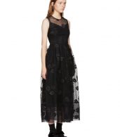photo Black Floral Tulle Bell Dress by Simone Rocha - Image 2