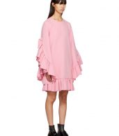 photo Pink Long Sleeve Ruffle Dress by MSGM - Image 2