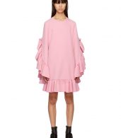 photo Pink Long Sleeve Ruffle Dress by MSGM - Image 1
